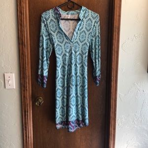 Pink Blush Maternity Turquoise/Pink Tunic